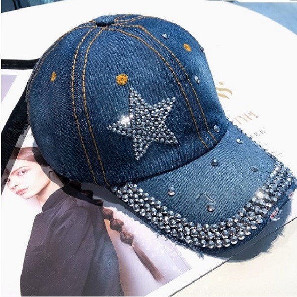 کلاه زنانه نگینی (جین)