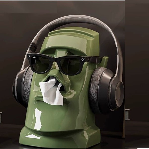 جعبه دستمال کاغذی با قابلیت نگهداری هدفون و عینک - طرح Stone